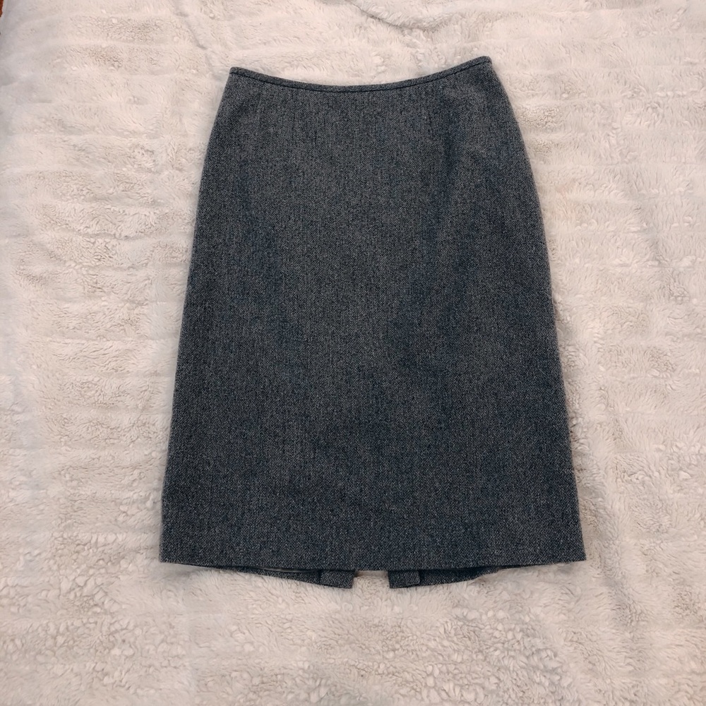 Vintage Wool Midi Pencil Skirt